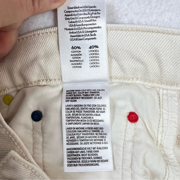 MOTHER Snacks The Side Dish Cargo Skimp Jeans Natural White Baggy Sz 31 NEW USA - Picture 8 of 13